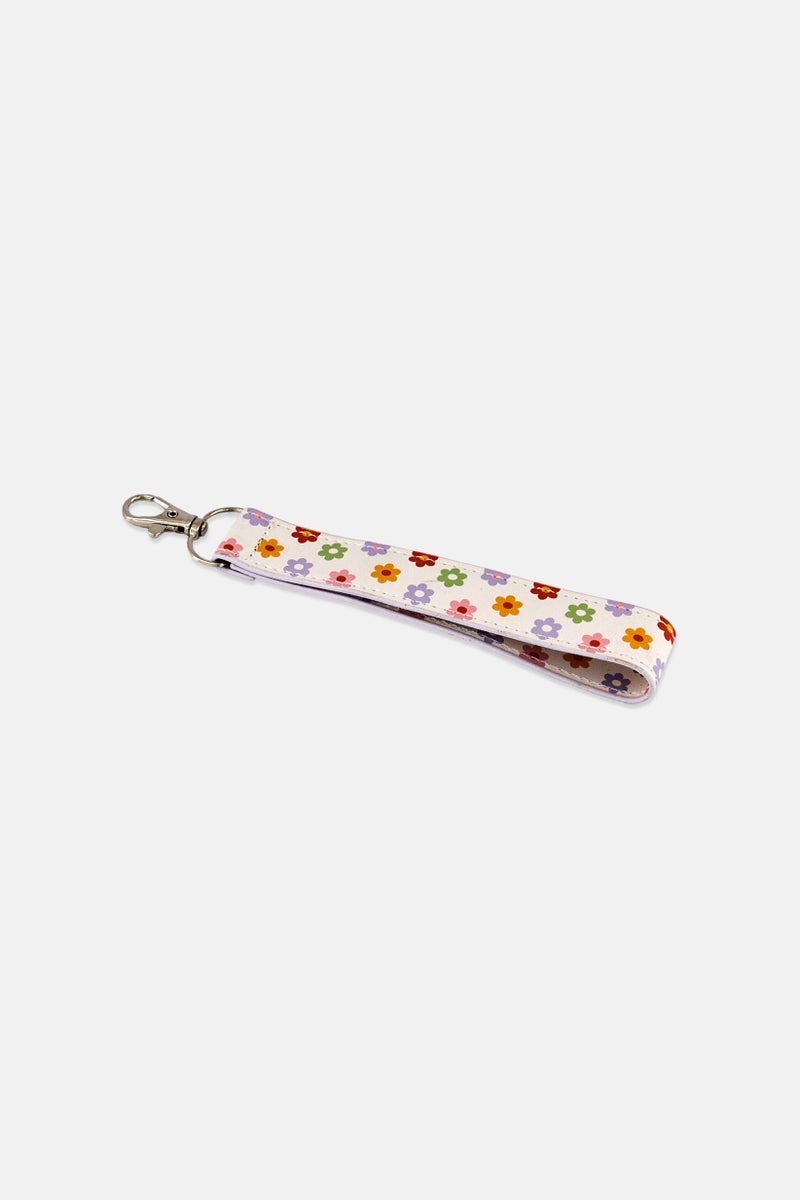 Muy Mucho Fabric Floral Print Key RIng, Multicolor - Image 3
